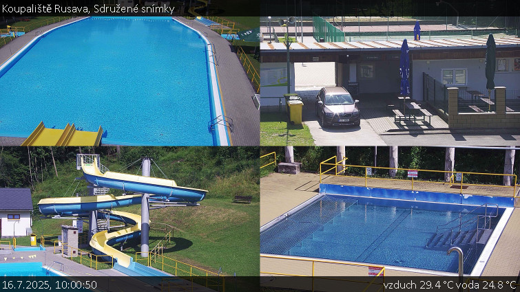 Koupaliště Rusava - Sdružené snímky - 16.7.2025 v 10:00