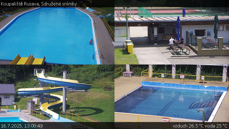 Koupaliště Rusava - Sdružené snímky - 16.7.2025 v 13:00 Koupaliště Rusava - Sdružené snímky - 16.7.2025 v 13:00