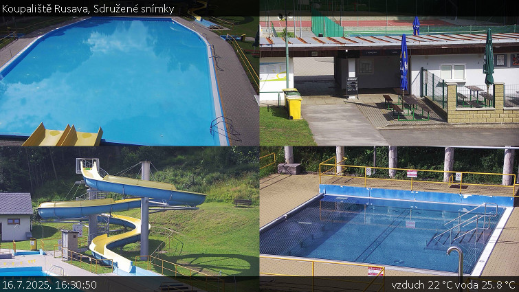 Koupaliště Rusava - Sdružené snímky - 16.7.2025 v 16:30 Koupaliště Rusava - Sdružené snímky - 16.7.2025 v 16:30