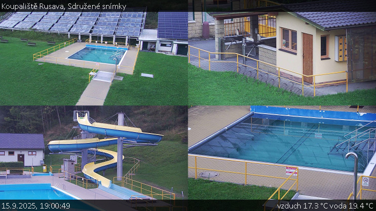 Koupaliště Rusava - Sdružené snímky - 15.9.2025 v 19:00 Koupaliště Rusava - Sdružené snímky - 15.9.2025 v 19:00
