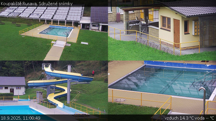 Koupaliště Rusava - Sdružené snímky - 18.9.2025 v 11:00