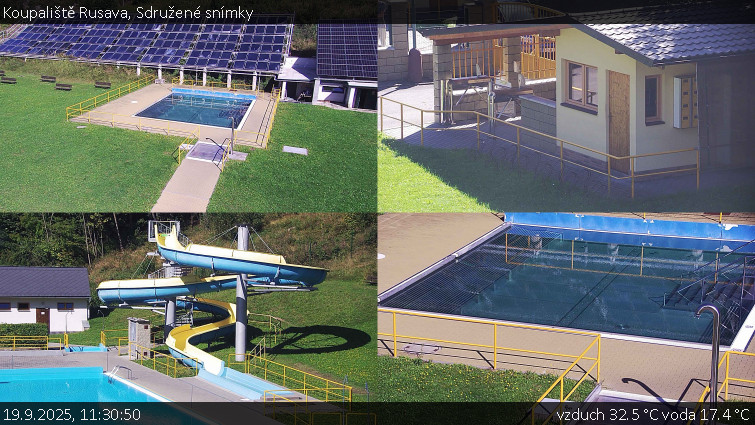 Koupaliště Rusava - Sdružené snímky - 19.9.2025 v 11:30