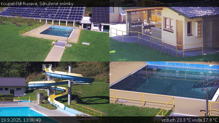 Koupaliště Rusava - Sdružené snímky - 19.9.2025 v 13:00