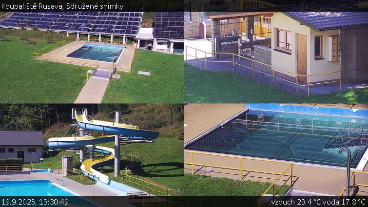 Koupaliště Rusava - Sdružené snímky - 19.9.2025 v 13:30