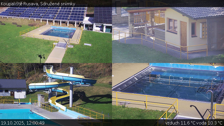 Koupaliště Rusava - Sdružené snímky - 19.10.2025 v 12:00 Koupaliště Rusava - Sdružené snímky - 19.10.2025 v 12:00