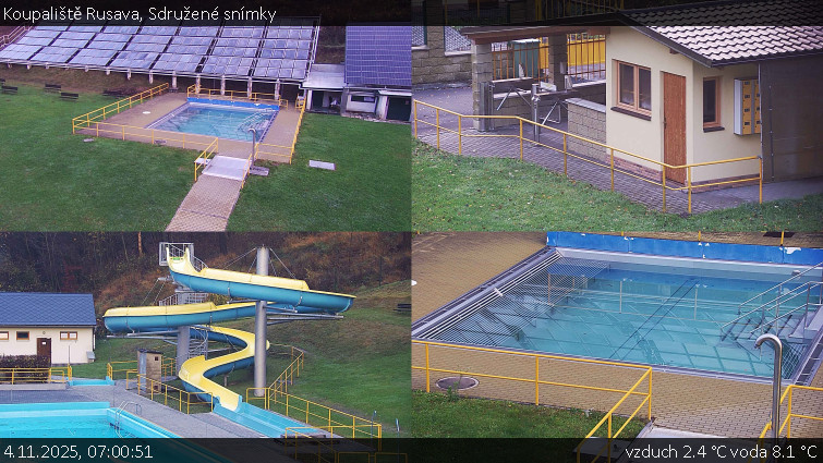 Koupaliště Rusava - Sdružené snímky - 4.11.2025 v 07:00