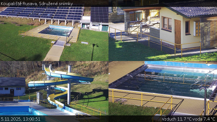 Koupaliště Rusava - Sdružené snímky - 5.11.2025 v 13:00