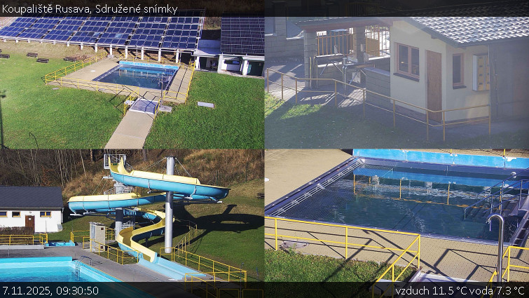 Koupaliště Rusava - Sdružené snímky - 7.11.2025 v 09:30
