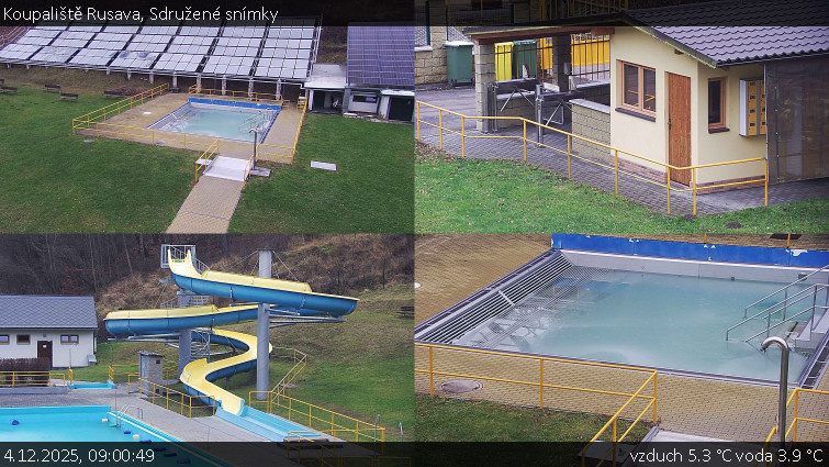 Koupaliště Rusava - Sdružené snímky - 4.12.2025 v 09:00