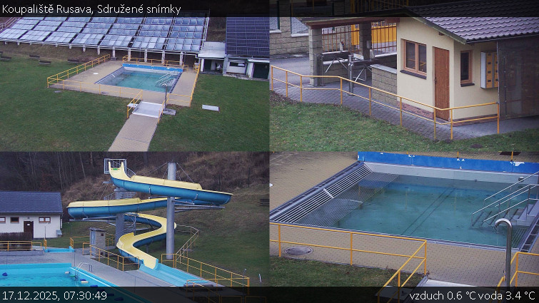 Koupaliště Rusava - Sdružené snímky - 17.12.2025 v 07:30