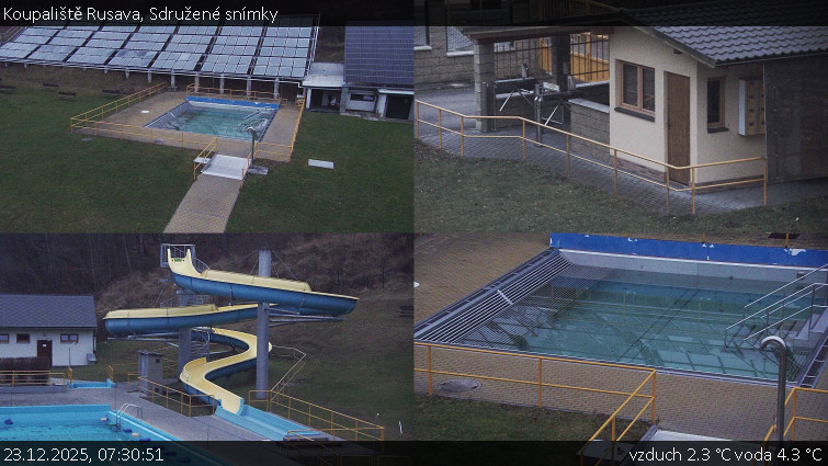 Koupaliště Rusava - Sdružené snímky - 23.12.2025 v 07:30