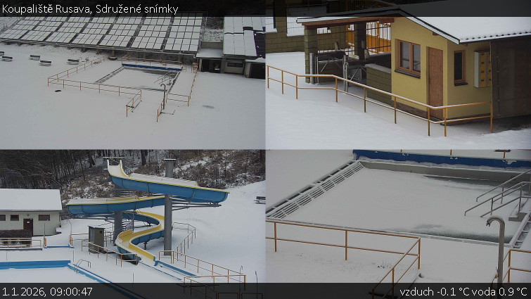 Koupaliště Rusava - Sdružené snímky - 1.1.2026 v 09:00