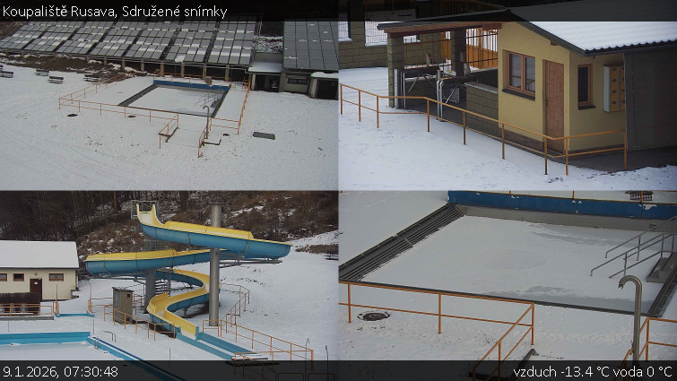 Koupaliště Rusava - Sdružené snímky - 9.1.2026 v 07:30