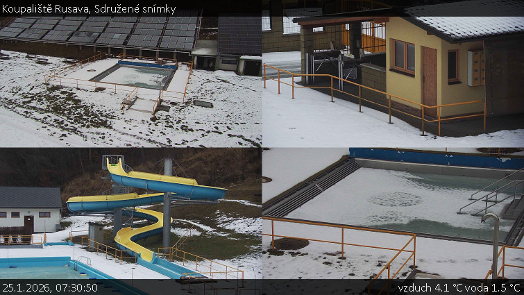 Koupaliště Rusava - Sdružené snímky - 25.1.2026 v 07:30