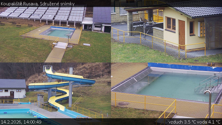 Koupaliště Rusava - Sdružené snímky - 14.2.2026 v 14:00