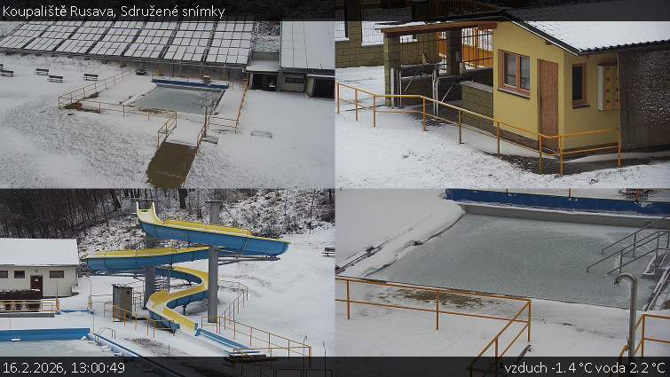 Koupaliště Rusava - Sdružené snímky - 16.2.2026 v 13:00