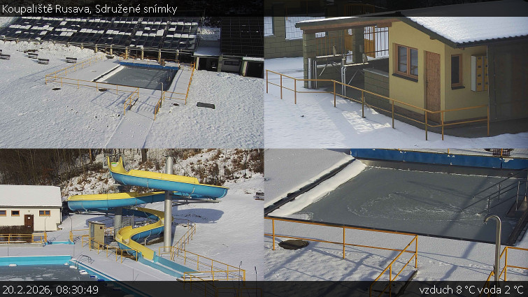 Koupaliště Rusava - Sdružené snímky - 20.2.2026 v 08:30