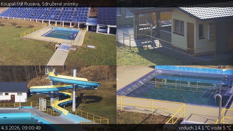 Koupaliště Rusava - Sdružené snímky - 4.3.2026 v 09:00