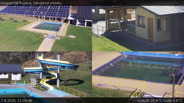 Koupaliště Rusava - Sdružené snímky - 7.4.2026 v 11:00