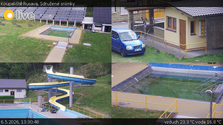 Koupaliště Rusava - Sdružené snímky - 6.5.2026 v 13:30
