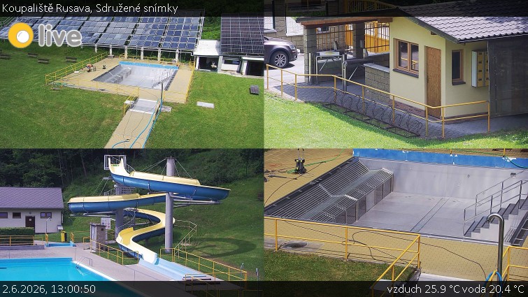 Koupaliště Rusava - Sdružené snímky - 2.6.2026 v 13:00