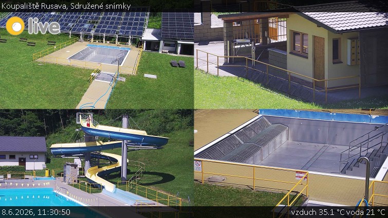 Koupaliště Rusava - Sdružené snímky - 8.6.2026 v 11:30