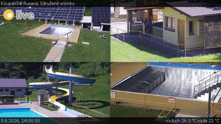 Koupaliště Rusava - Sdružené snímky - 8.6.2026 v 14:00