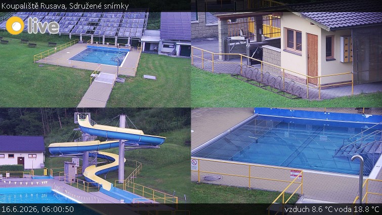Koupaliště Rusava - Sdružené snímky - 16.6.2026 v 06:00