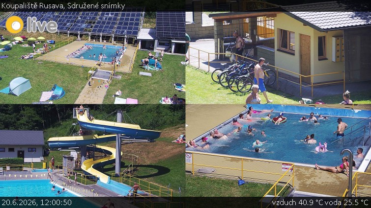 Koupaliště Rusava - Sdružené snímky - 20.6.2026 v 12:00