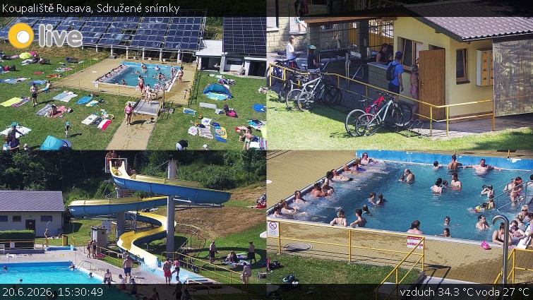 Koupaliště Rusava - Sdružené snímky - 20.6.2026 v 15:30