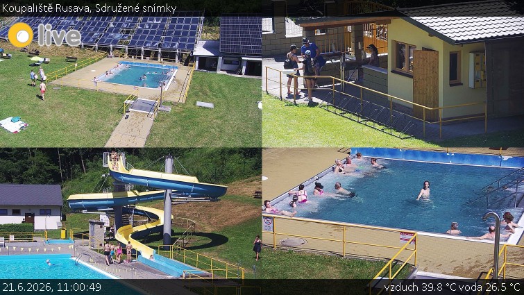 Koupaliště Rusava - Sdružené snímky - 21.6.2026 v 11:00