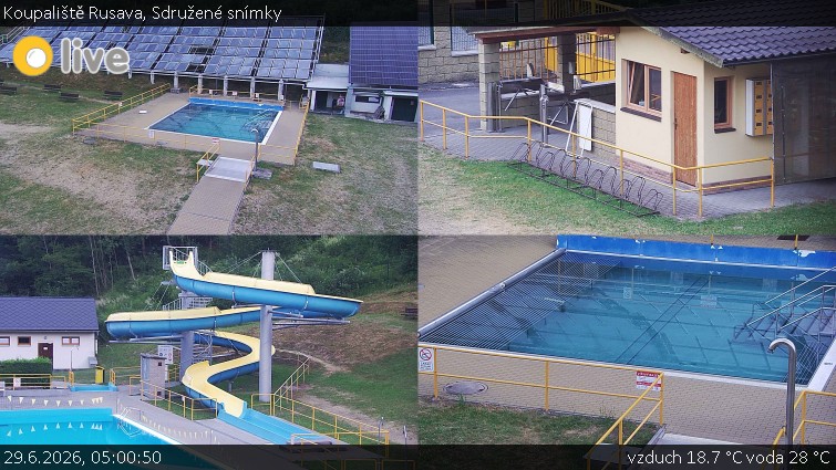 Koupaliště Rusava - Sdružené snímky - 29.6.2026 v 05:00