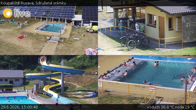 Koupaliště Rusava - Sdružené snímky - 29.6.2026 v 15:00