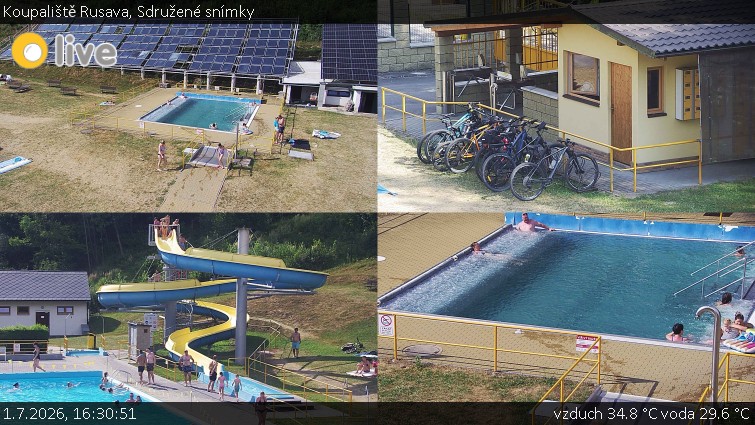 Koupaliště Rusava - Sdružené snímky - 1.7.2026 v 16:30
