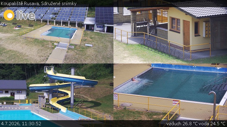 Koupaliště Rusava - Sdružené snímky - 4.7.2026 v 11:30