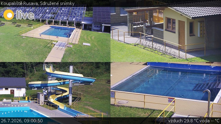 Koupaliště Rusava - Sdružené snímky - 26.7.2026 v 09:00
