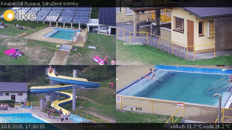 Koupaliště Rusava - Sdružené snímky - 10.8.2026 v 17:30