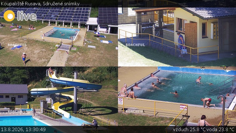 Koupaliště Rusava - Sdružené snímky - 13.8.2026 v 13:30
