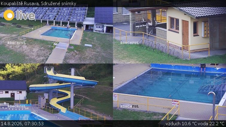 Koupaliště Rusava - Sdružené snímky - 14.8.2026 v 07:30