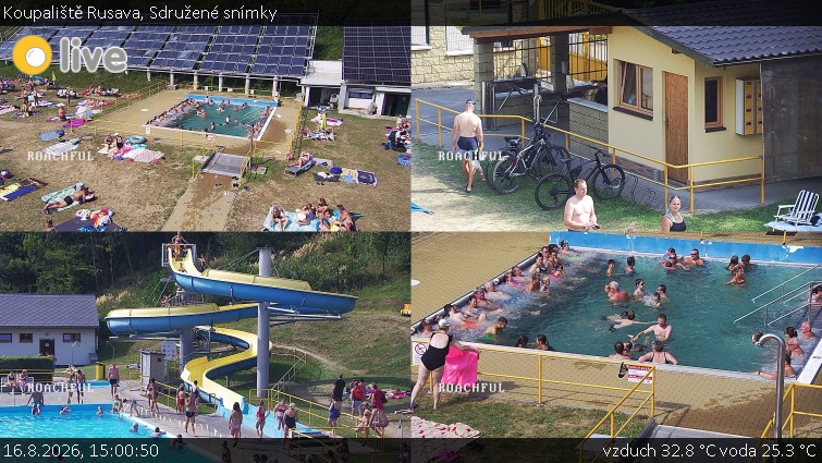 Koupaliště Rusava - Sdružené snímky - 16.8.2026 v 15:00