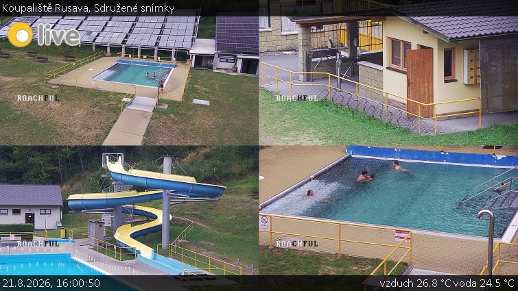 Koupaliště Rusava - Sdružené snímky - 21.8.2026 v 16:00