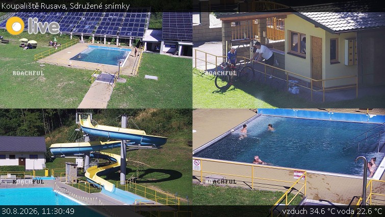 Koupaliště Rusava - Sdružené snímky - 30.8.2026 v 11:30