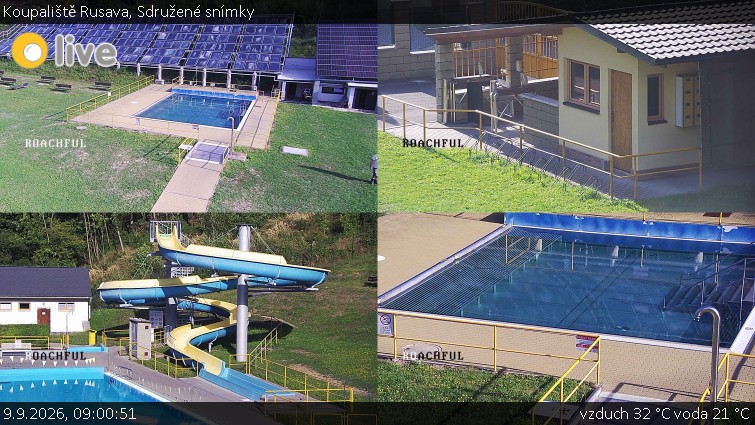 Koupaliště Rusava - Sdružené snímky - 9.9.2026 v 09:00