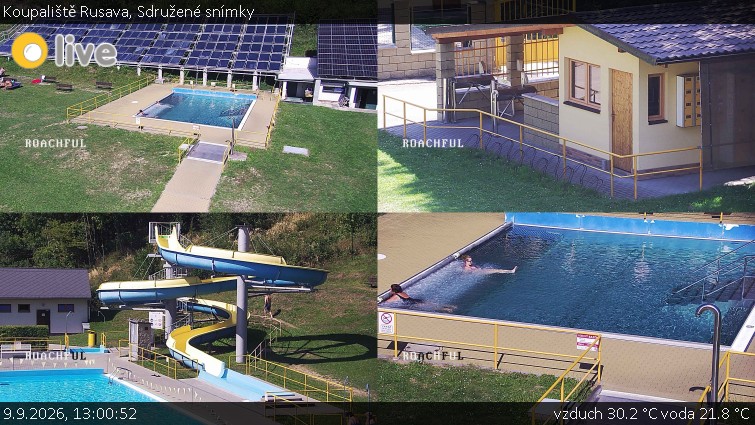 Koupaliště Rusava - Sdružené snímky - 9.9.2026 v 13:00