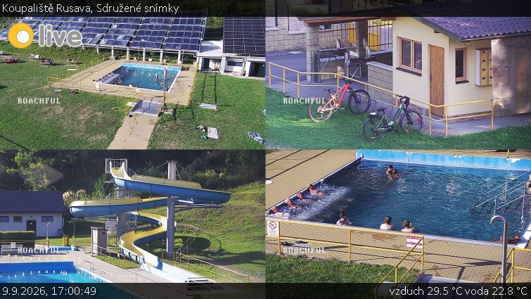 Koupaliště Rusava - Sdružené snímky - 9.9.2026 v 17:00