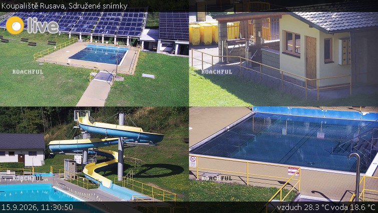 Koupaliště Rusava - Sdružené snímky - 15.9.2026 v 11:30