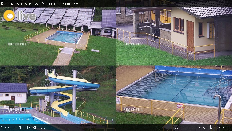 Koupaliště Rusava - Sdružené snímky - 17.9.2026 v 07:30