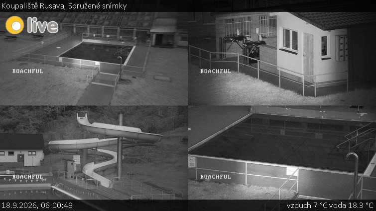 Koupaliště Rusava - Sdružené snímky - 18.9.2026 v 06:00
