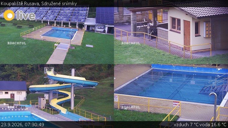 Koupaliště Rusava - Sdružené snímky - 23.9.2026 v 07:30