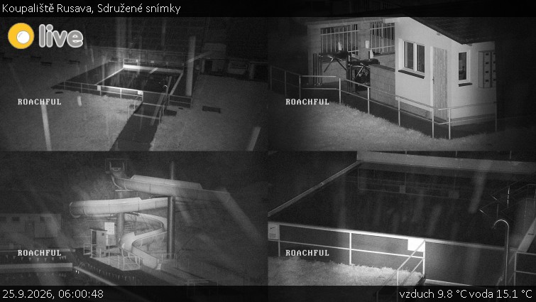 Koupaliště Rusava - Sdružené snímky - 25.9.2026 v 06:00